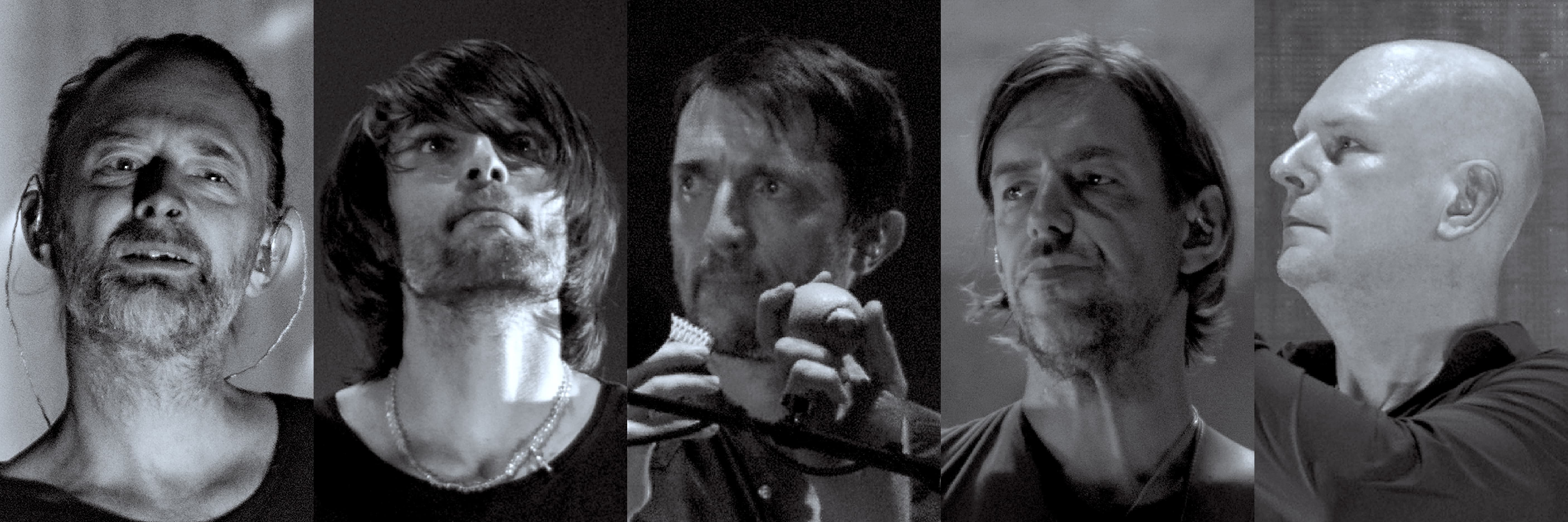 Composite photo of Radiohead members